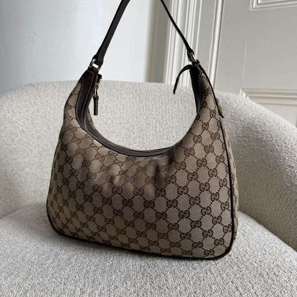 Gucci GG Canvas Brown Shoulder Bag