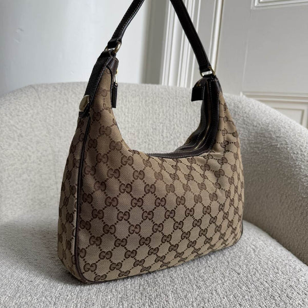Gucci GG Canvas Brown Shoulder Bag