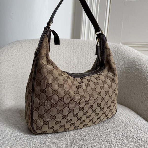 Gucci GG Canvas Brown Shoulder Bag