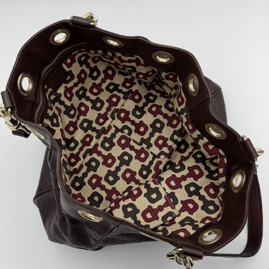 Gucci Guccissima Brown Leather Tote Bag