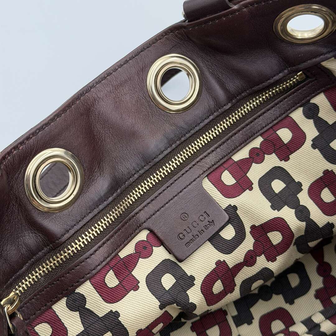 Gucci Guccissima Brown Leather Tote Bag