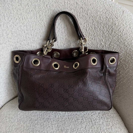 Gucci Guccissima Brown Leather Tote Bag