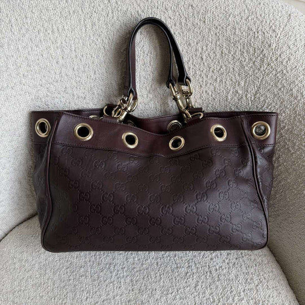 Gucci Guccissima Brown Leather Tote Bag
