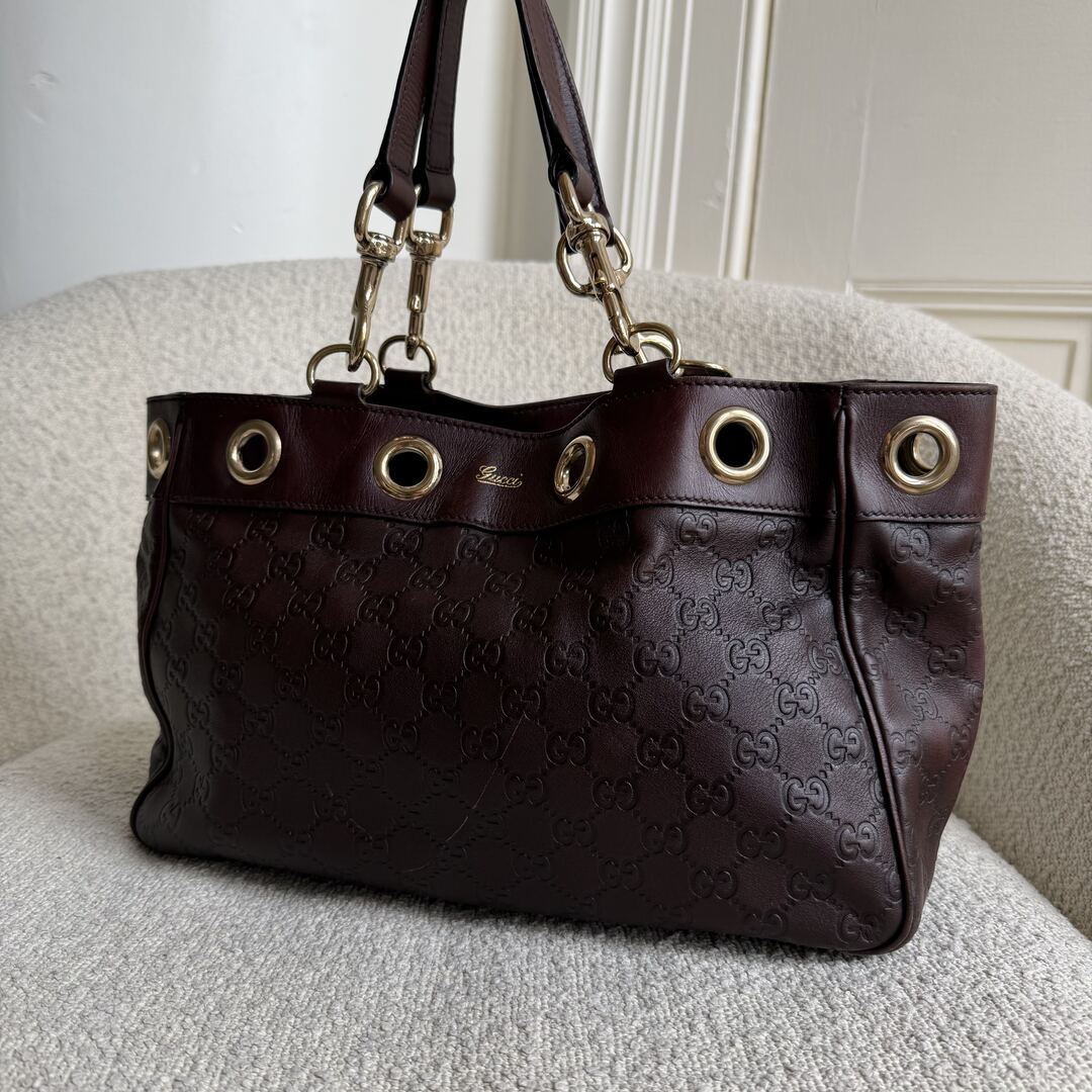 Gucci Guccissima Brown Leather Tote Bag