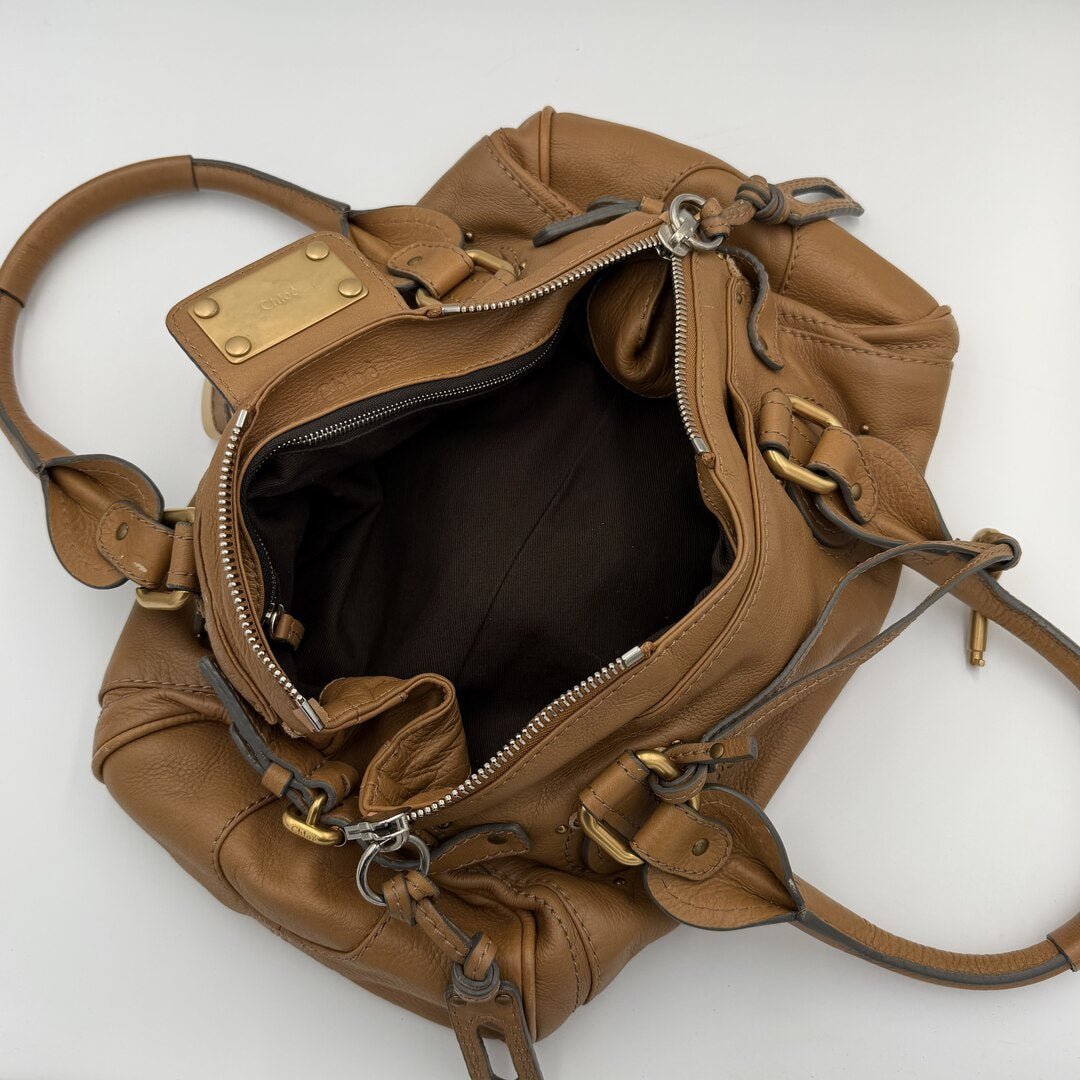 Chloe Paddington Mocha Brown Leather Shoulder Bag