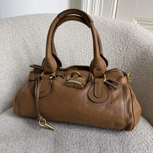 Chloe Paddington Mocha Brown Leather Shoulder Bag