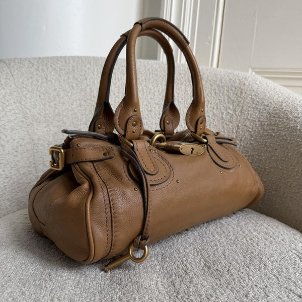 Chloe Paddington Mocha Brown Leather Shoulder Bag