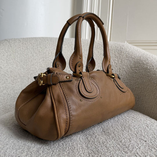 Chloe Paddington Mocha Brown Leather Shoulder Bag