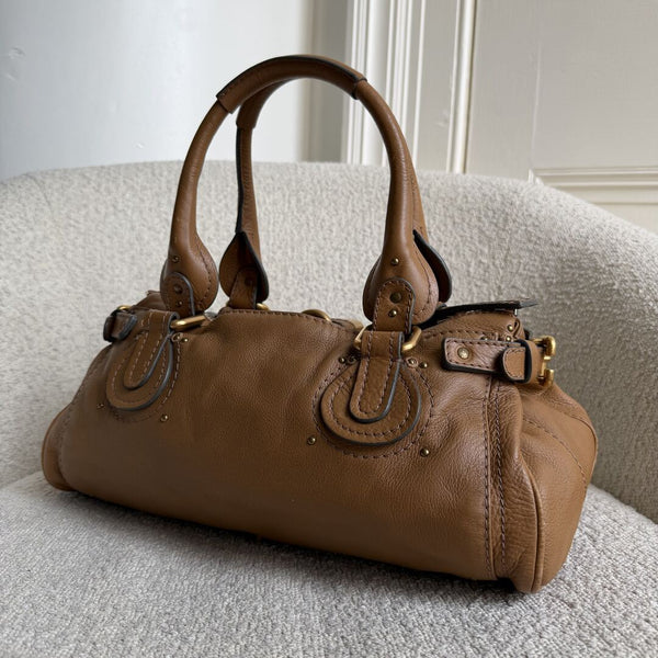 Chloe Paddington Mocha Brown Leather Shoulder Bag