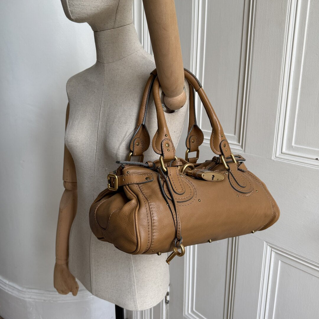 Chloe Paddington Mocha Brown Leather Shoulder Bag