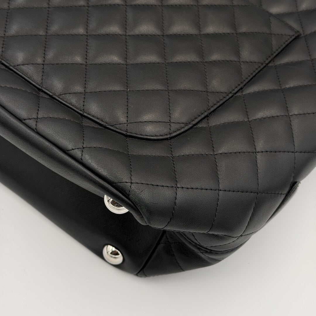 2005 Chanel Cambon Quilted Black Tote Bag