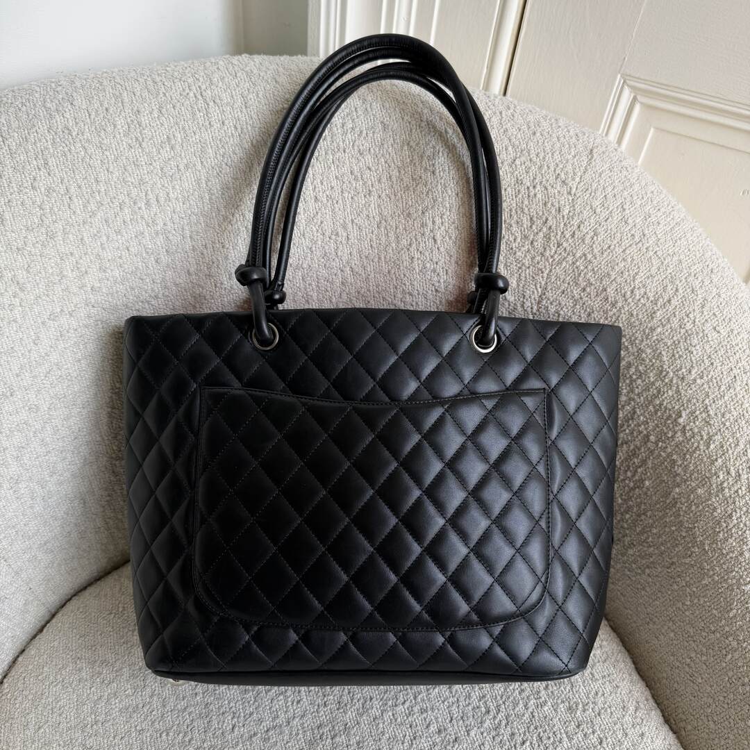 2005 Chanel Cambon Quilted Black Tote Bag