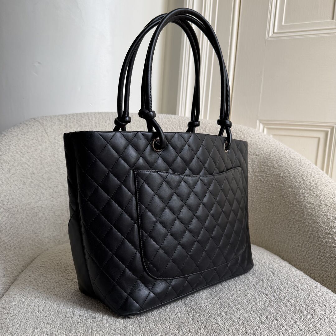 2005 Chanel Cambon Quilted Black Tote Bag
