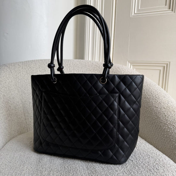 2005 Chanel Cambon Quilted Black Tote Bag