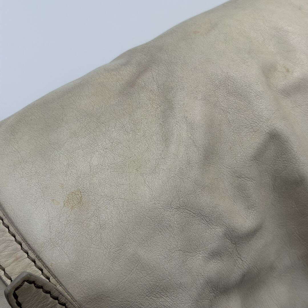 Miu Miu Vitello Leather White Tote Bag