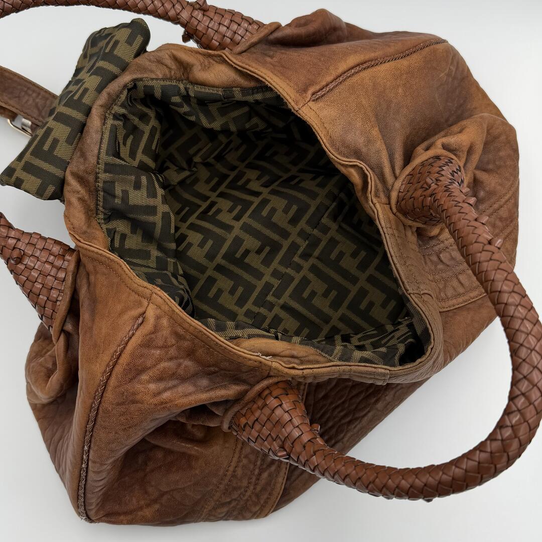 Fendi Spy Brown Leather Handbag