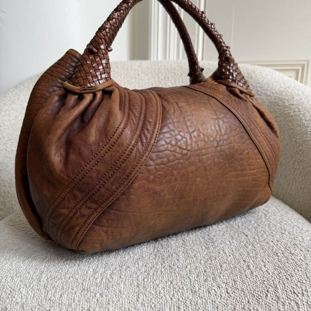 Fendi Spy Brown Leather Handbag