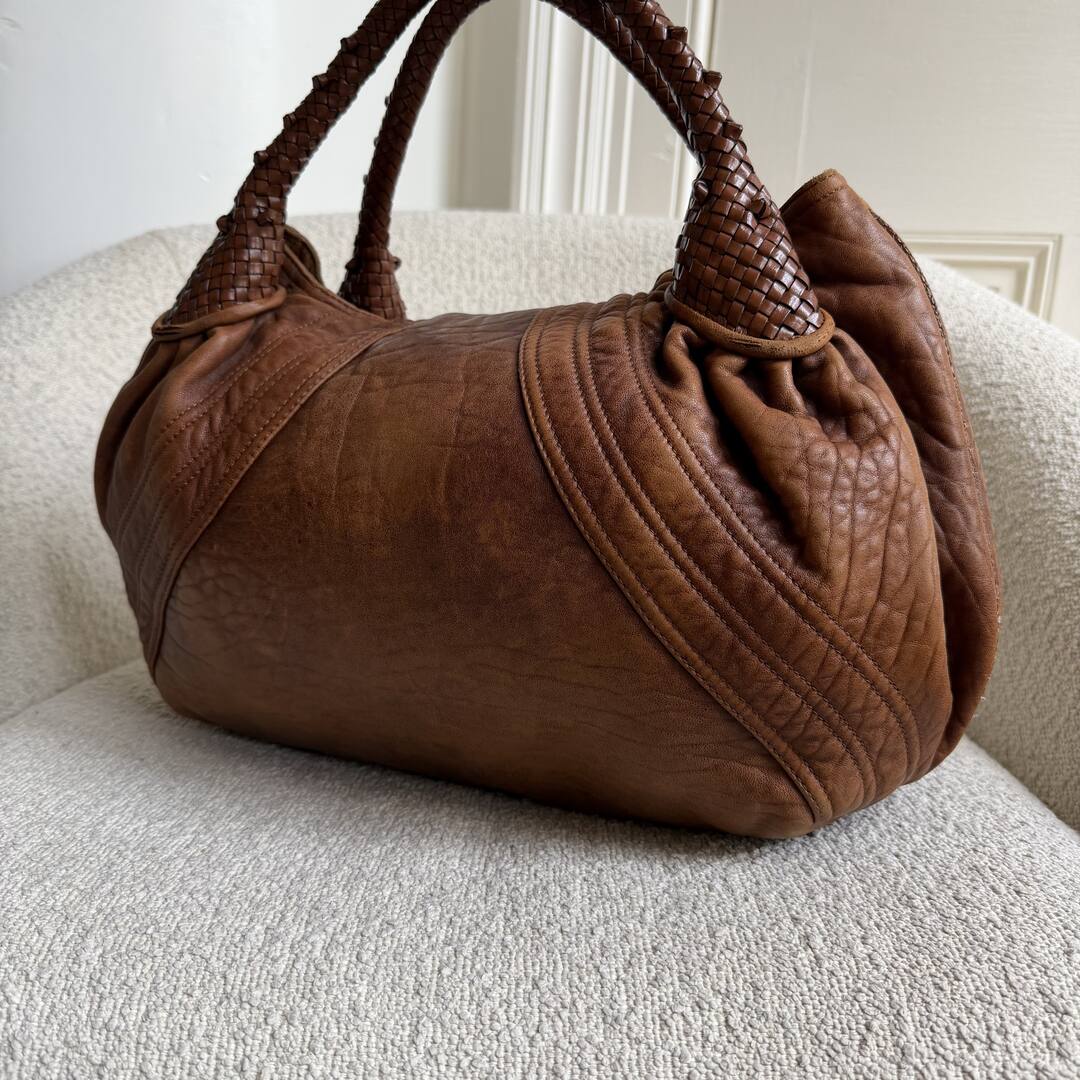 Fendi Spy Brown Leather Handbag