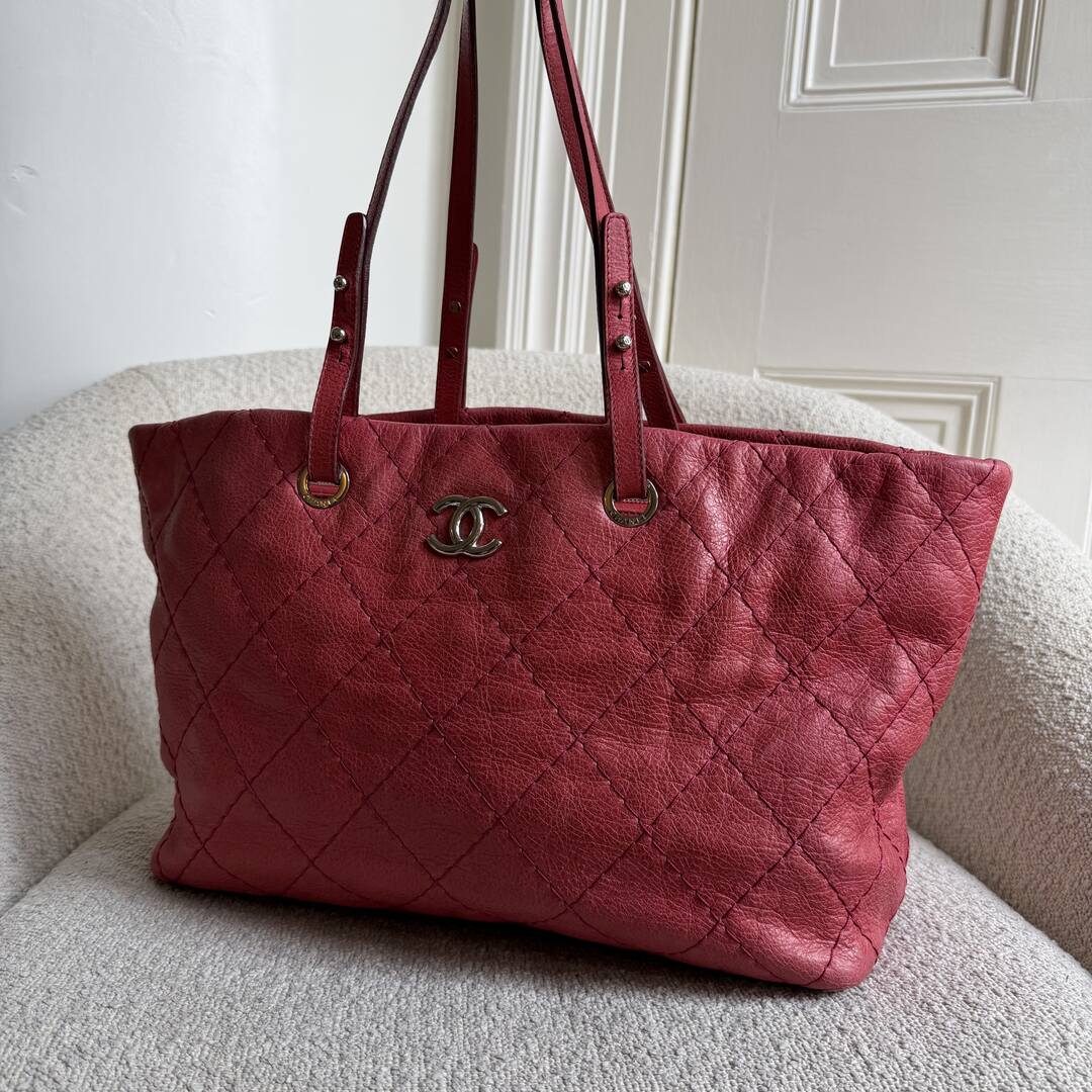 2010 Chanel CC On The Road Pink Leather Tote Bag