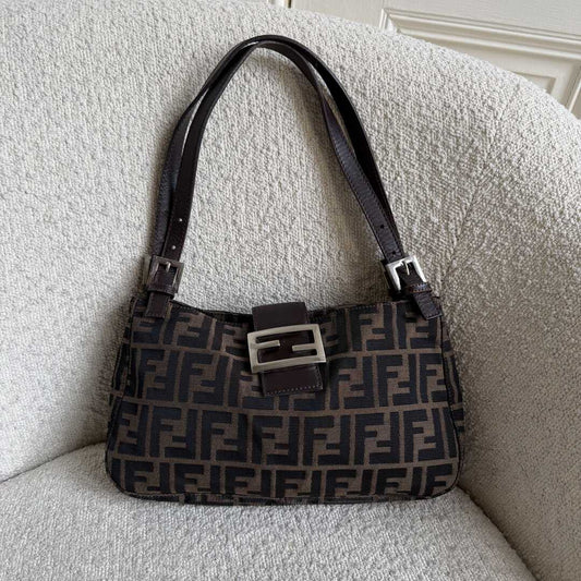 Fendi Mamma Baguette Zucca Shoulder Bag