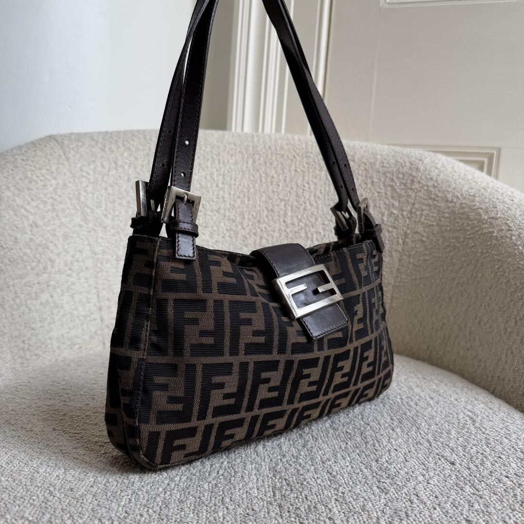 Fendi Mamma Baguette Zucca Shoulder Bag