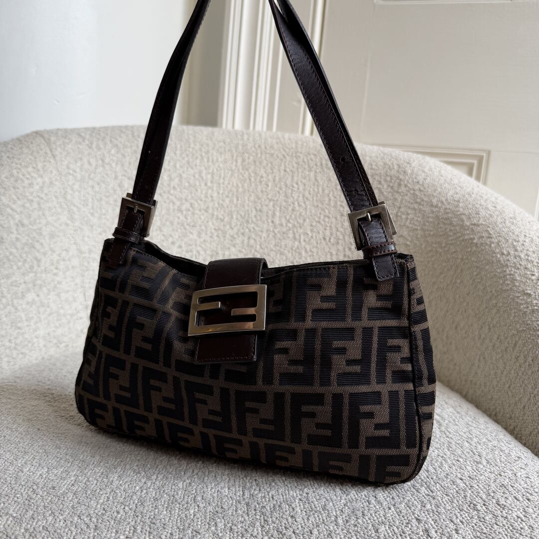 Fendi Mamma Baguette Zucca Shoulder Bag