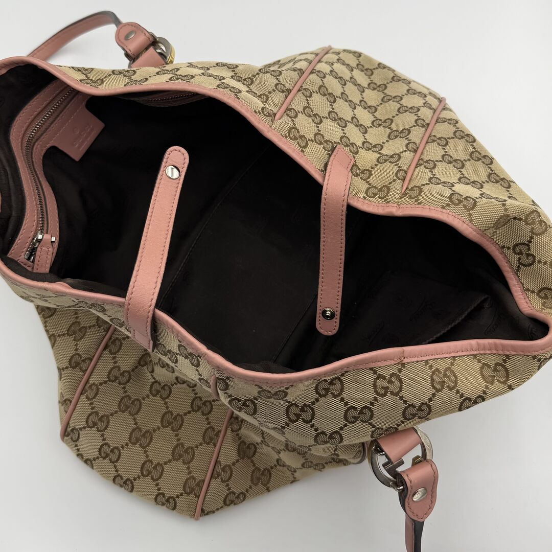 Gucci GG Canvas Pink Twins Tote Bag
