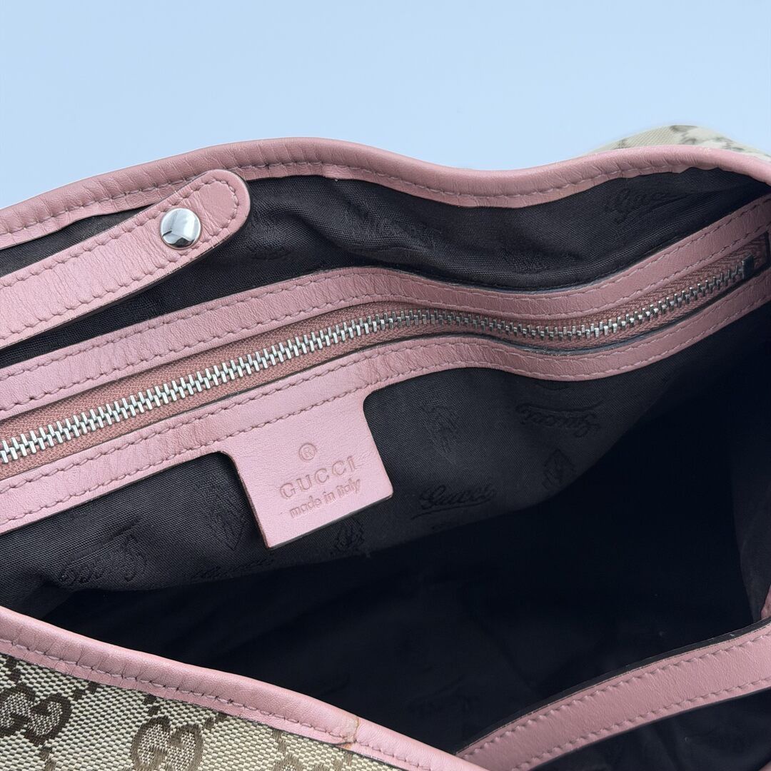 Gucci GG Canvas Pink Twins Tote Bag