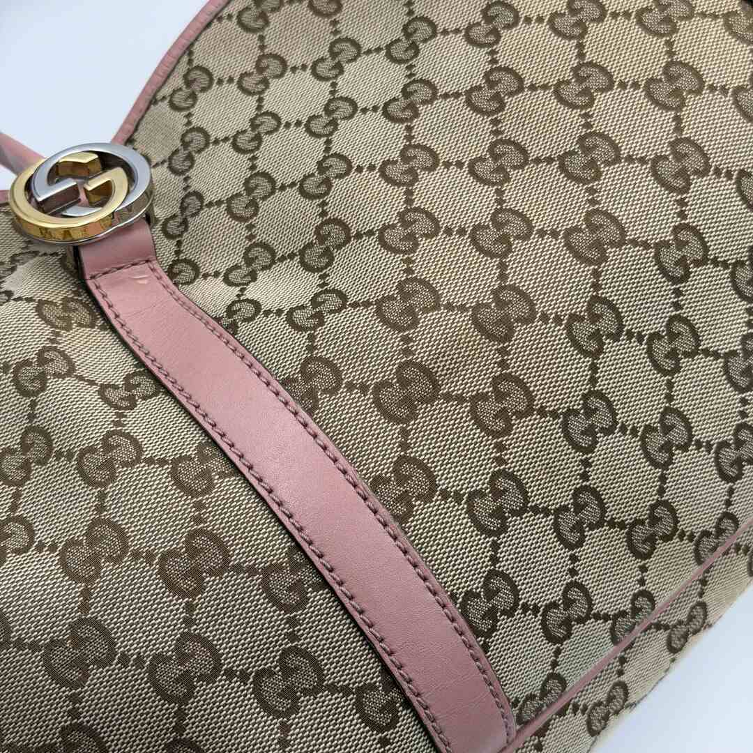 Gucci GG Canvas Pink Twins Tote Bag