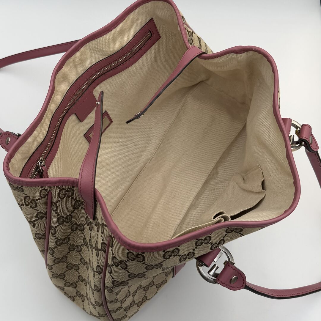 Gucci GG Canvas Pink Twins Tote Bag