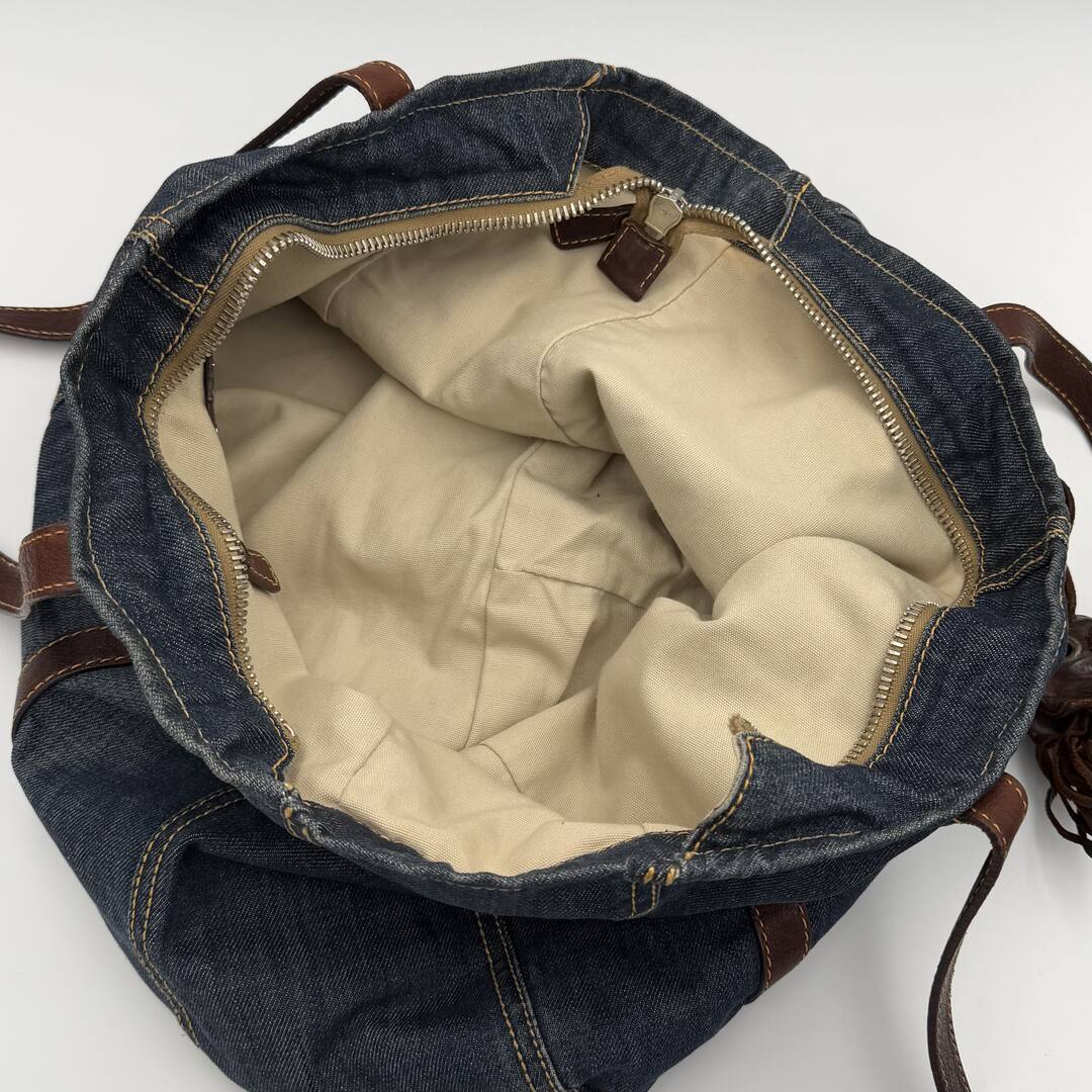 Archive Miu Miu Blue Denim Tote Bag
