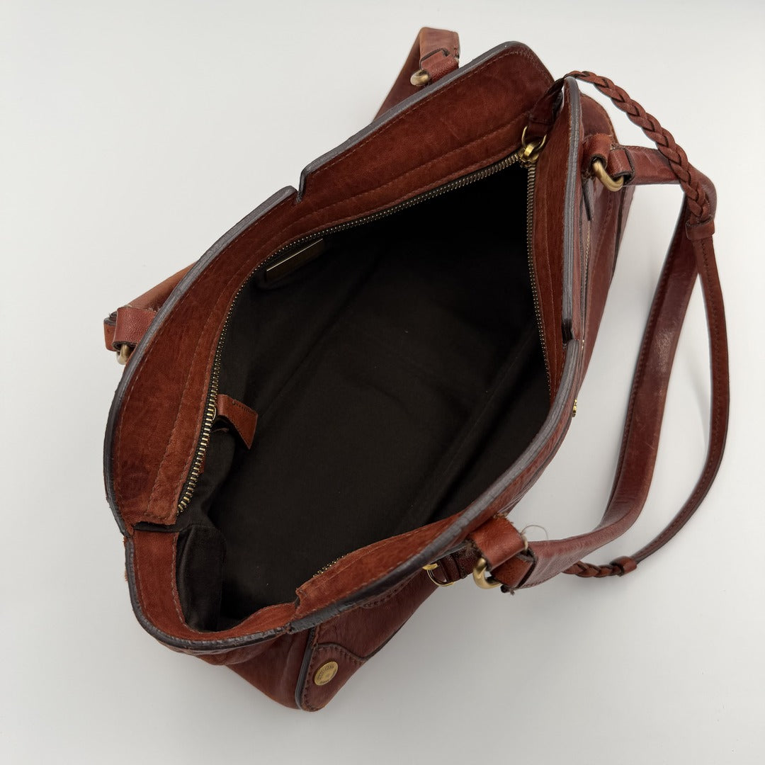 Archive Miu Miu Brown Leather Shoulder Bag