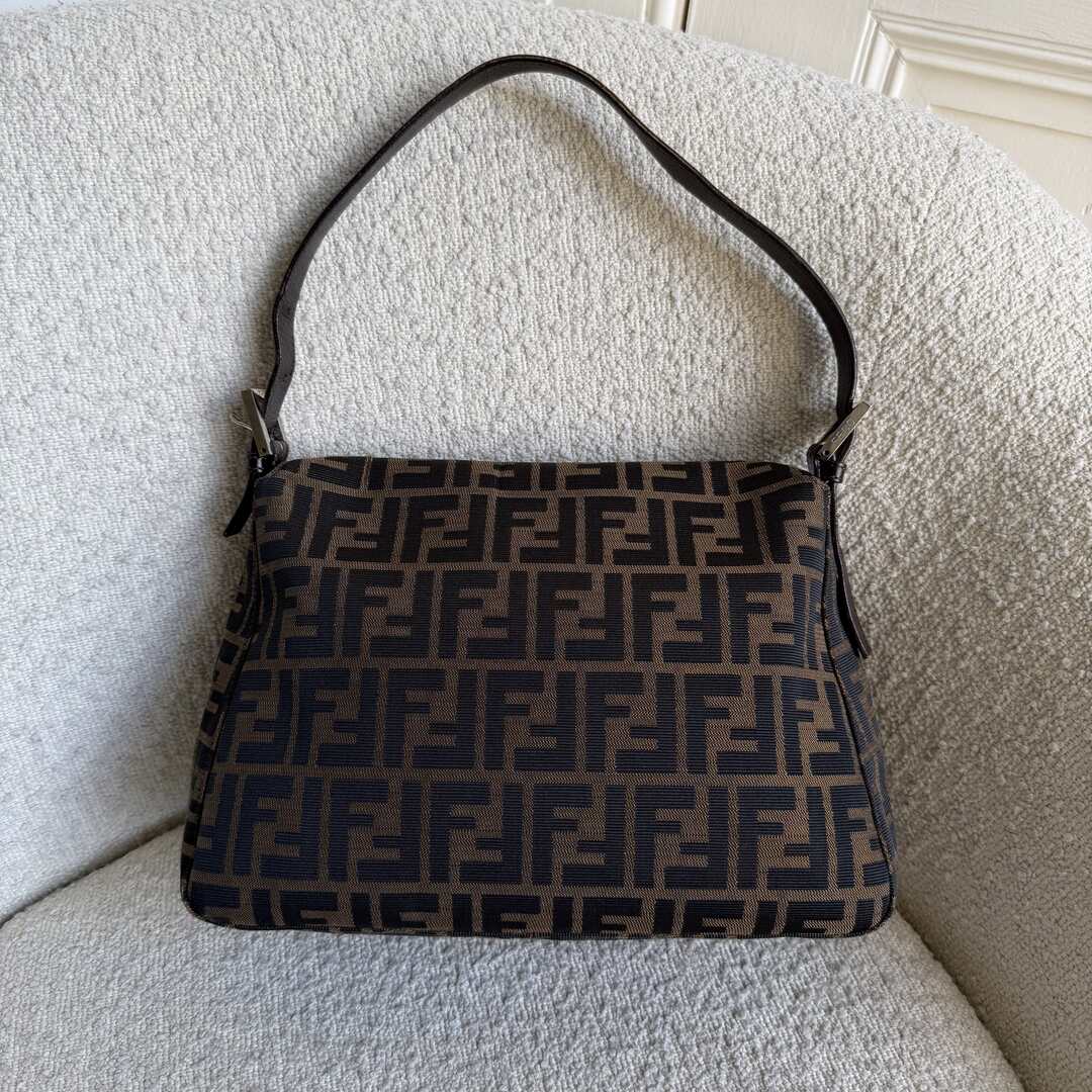 Fendi Zucca Mamma Brown Shoulder Bag