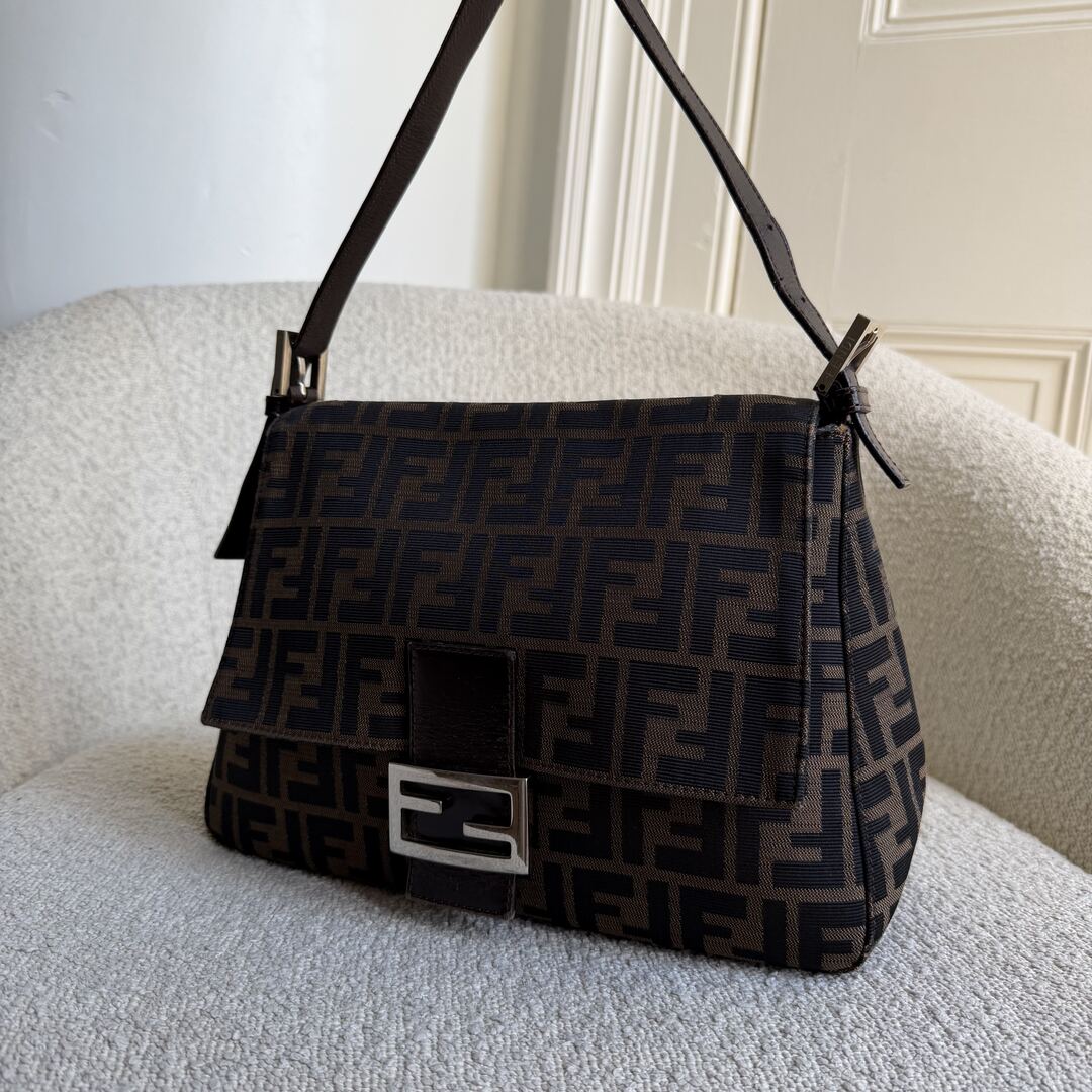 Fendi Zucca Mamma Brown Shoulder Bag