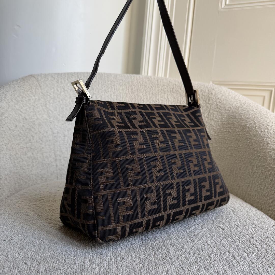 Fendi Zucca Mamma Brown Shoulder Bag