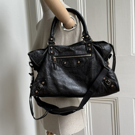 2012 Balenciaga City Leather Black Handbag