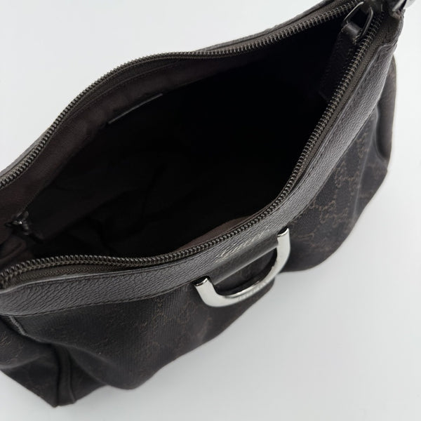 Gucci GG Canvas Abbey Chocolate Brown Shoulder Bag