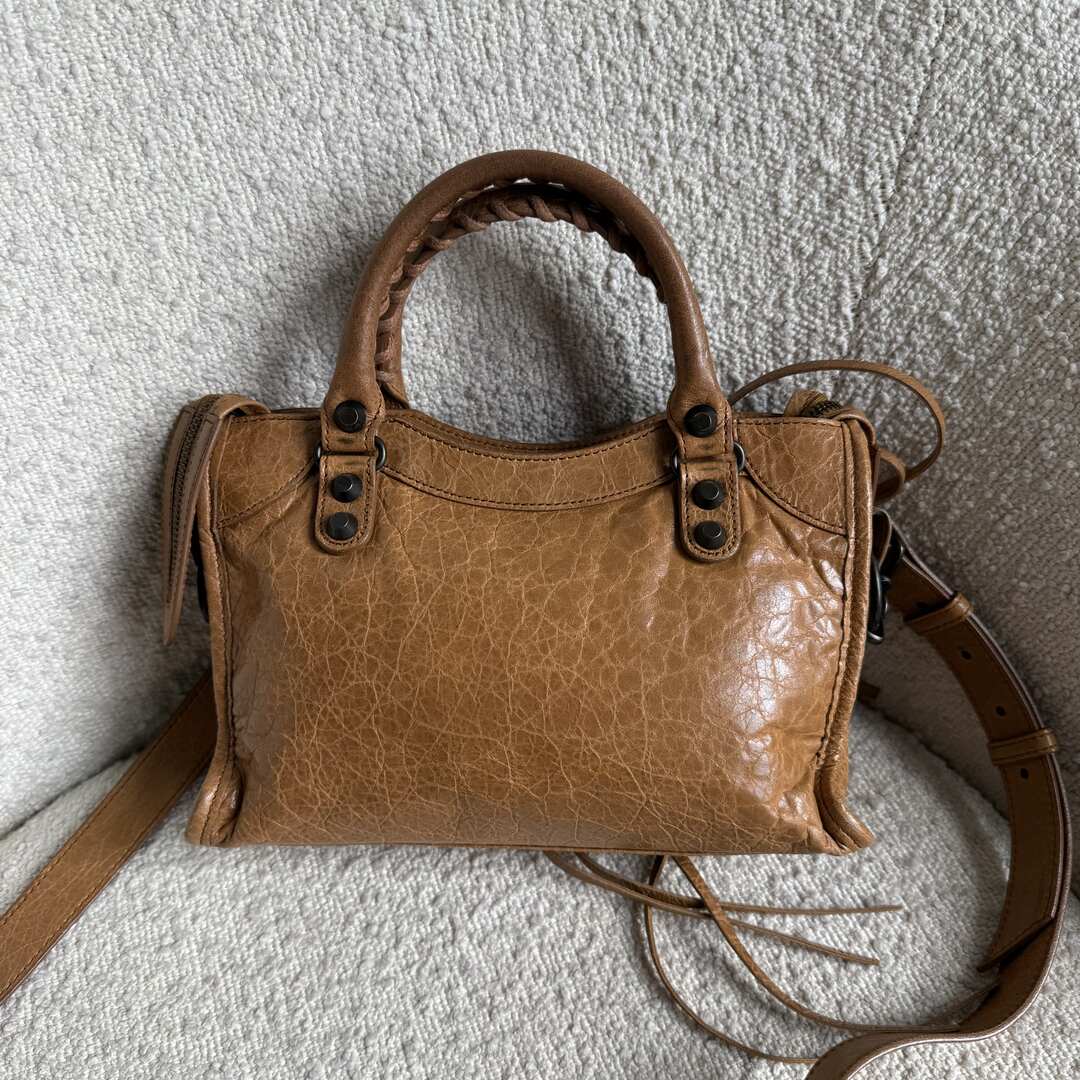 2012 Balenciaga Mini City Leather Brown Handbag