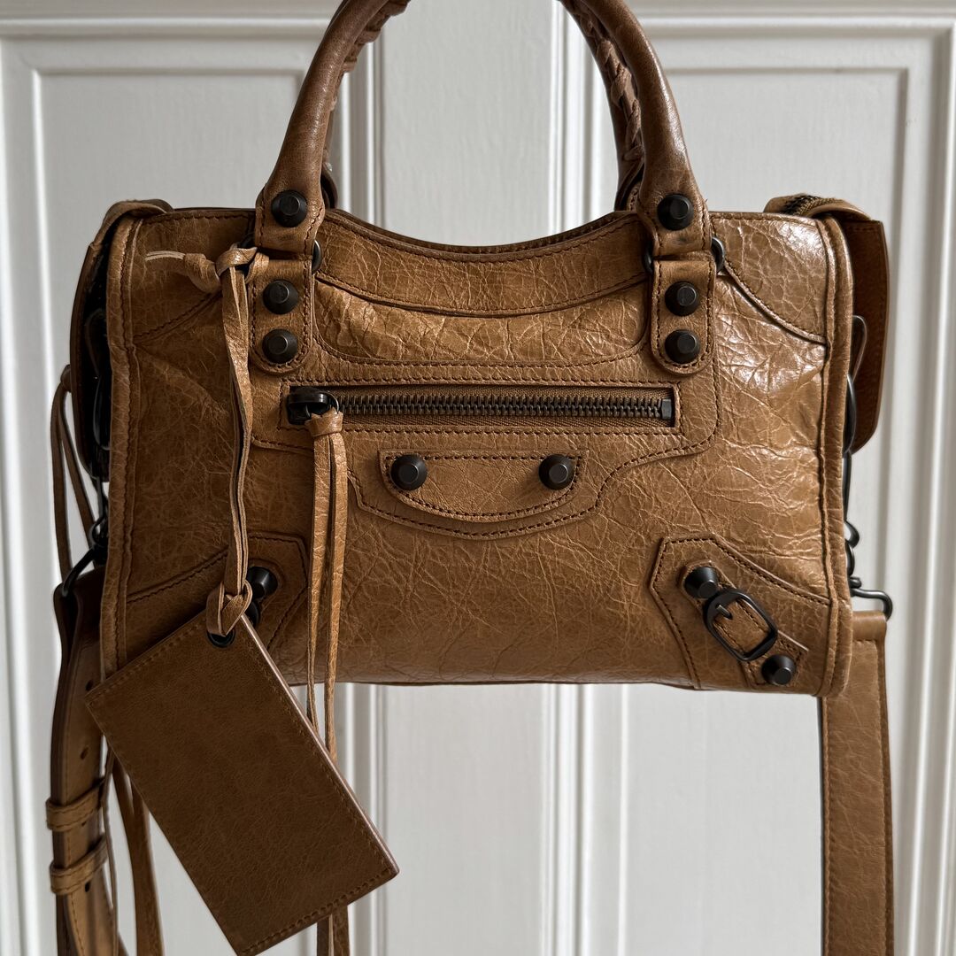 2012 Balenciaga Mini City Leather Brown Handbag