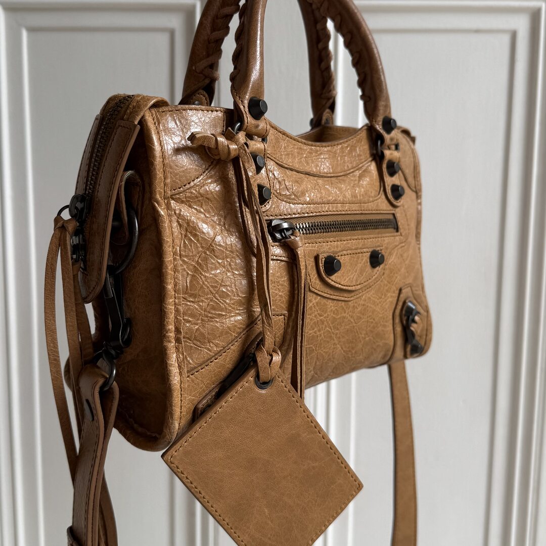 2012 Balenciaga Mini City Leather Brown Handbag