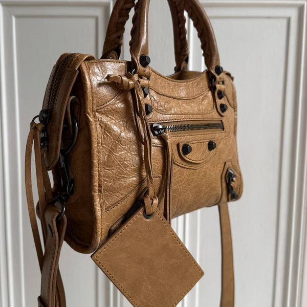 2012 Balenciaga Mini City Leather Brown Handbag