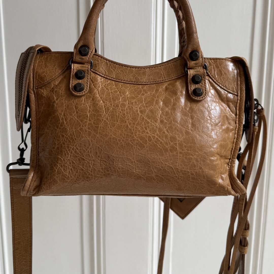 2012 Balenciaga Mini City Leather Brown Handbag