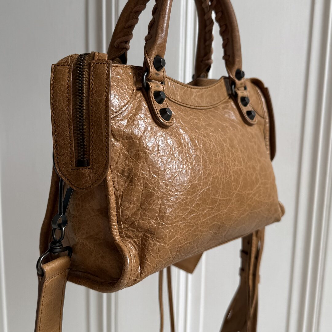 2012 Balenciaga Mini City Leather Brown Handbag