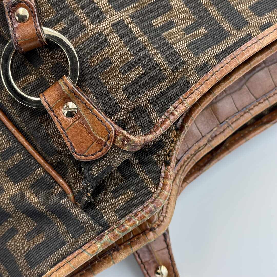 Fendi Zucca Canvas Brown Tote Bag