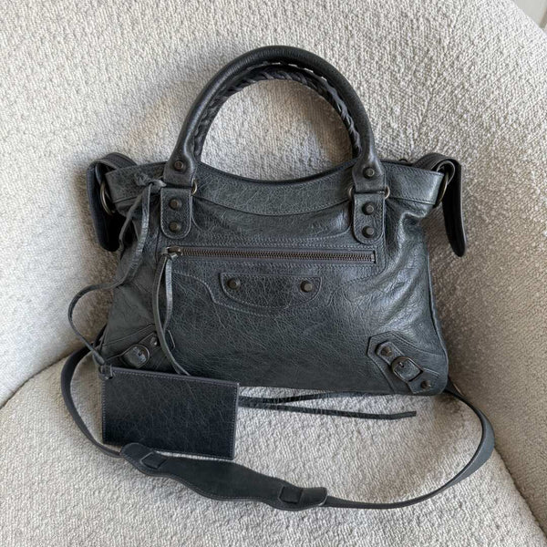 2003 Balenciaga The Town Dark Green Leather Bag