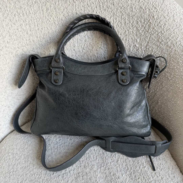 2003 Balenciaga The Town Dark Green Leather Bag