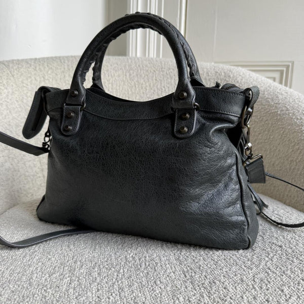 2003 Balenciaga The Town Dark Green Leather Bag