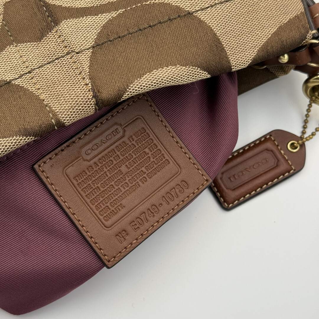 Coach Signature Studded Brown Mini Handbag