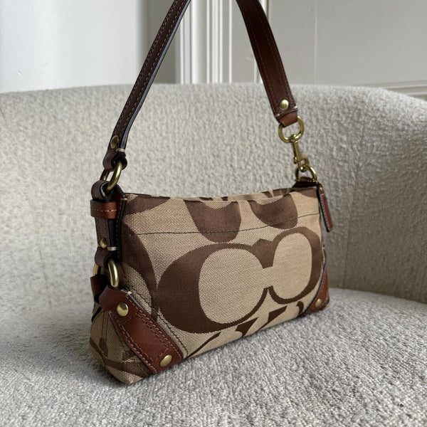 Coach Signature Studded Brown Mini Handbag