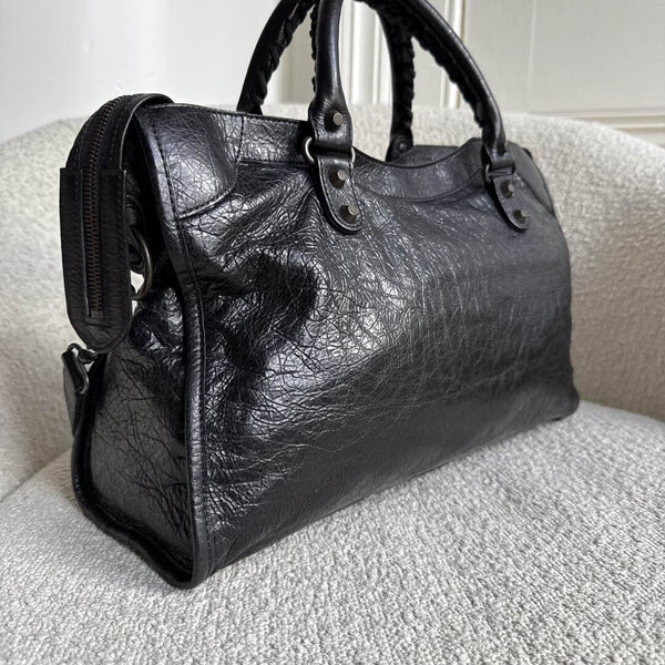 2012 Balenciaga The City Leather Black Bag